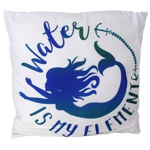 Kissen Sofakissen Meerjungfrau Water Couchkissen 38x36cm Kuschelkissen Deko