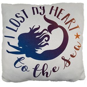 Kissen Sofakissen Meerjungfrau Heart Couchkissen 38x36cm Kuschelkissen Deko