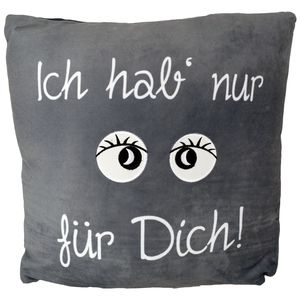 Kissen Ich hab nur Augen f�r Dich Couchkissen 38x38cm Kuschelkissen Deko