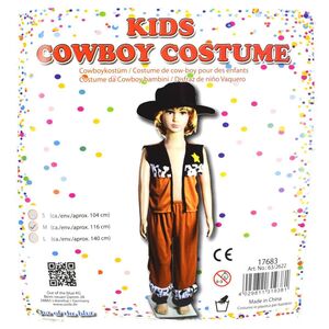 Cowboy Kostm Jungen Kinder Weste, Hut und Hose 104-140cm Western Fasching