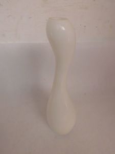 Design Vase Dekovase Standvase Designvase weiss geschwungen 49cm 