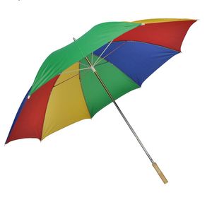 Strandschirm 125cm Regenschirm 2in1 Sonnenschirm Regenbogenfarben mit 8 Rippen