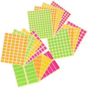 Klebeetiketten Etiketten rund oder eckig selbstklebend bunt beschreibbar B�ro