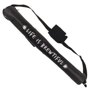 Getr�nkek�hlbeutel zum Umh�ngen 70cm schwarz K�hltasche Flaschenrucksack