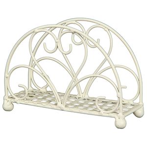 Serviettenhalter aus Eisen in antikwei 15x10x6cm Serviettenbox Serviettenkorb Servietten