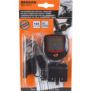 Fahrradcomputer schwarz 14 Funktionen Kilometerz�hler Fahrradtacho Fahrrad