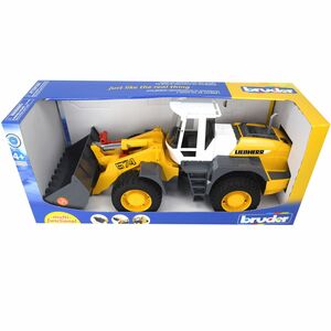 Bruder 02430 Liebherr Radlader L574 mit Schaufel Knicklenkung 1:16 Bagger