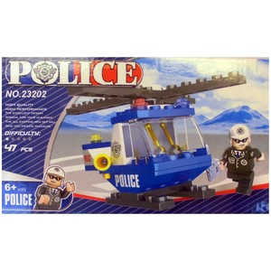 Polizei Hubschrauber Bausteine 47 Teile