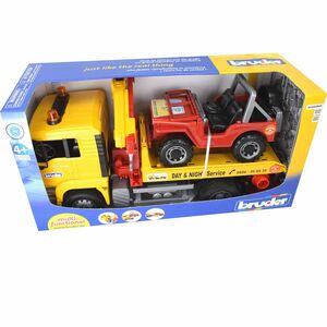 Bruder 02750 MAN TGA Abschlepper mit Gelndewagen 1:16 Abschlepp-LKW mit Kran 