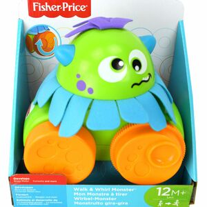 Fisher Price Walk & Whirl Monster Wirbelmonster Rollmonster Nachziehspielzeug