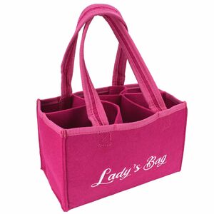 Filztasche Lady Bag Handtasche mit 6 F�chern in pink Filz Frauenhandtasche