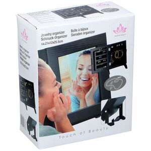 Schmuckk�stchen Schmuck Organizer Schmuckschrank Schminkspiegel schwarz Holz
