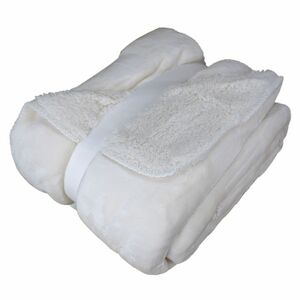 Kuscheldecke 150x200cm mit Flanell und Sherpa Wohndecke Teddydecke in 9 Farben