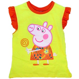 Peppa Pig Top Shirt 2 3 4 5 6 jahre gelb supers�� Schweinchen