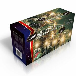 Lichterkette 160er Beleuchtung Weihnachten Party Klar 30m Christbaumbeleuchtung