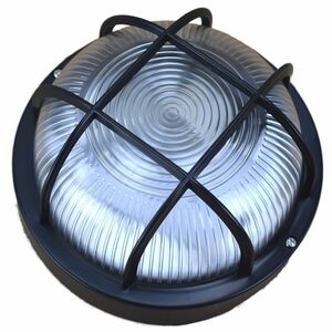 Deckenleuchte 20cm Rund Schwarz E27 Kellerleuchte 40W Bully Lampe Leuchte 230V