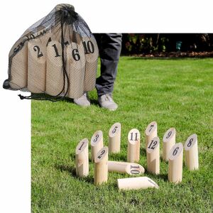 Finn Kubb Wurfspiel Holzspielzeug 12 Spielbl�cke 1 Wurfstock 3-6 Personen Party