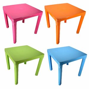 Kinder Spieltisch 49,5x49,5x47,5cm Gartentisch in blau, grün, orange oder pink