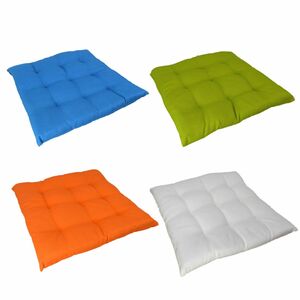 Sitzkissen 40x40cm in blau, gr�n, orange oder wei� Kissen 9 Punkt Steppkissen