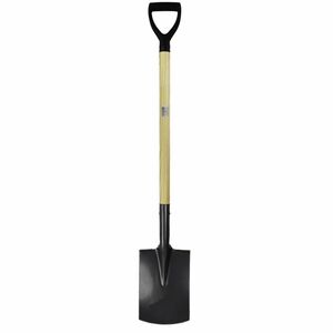 Spaten Holzstiel Schaufel Randschaufel mit D-Griff Gartenspaten Allzweckspaten