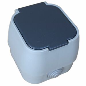 1 Fach Aufputz Steckdose IP54 Grau Steckdose f�r Innenbereich und Werkstatt 250V