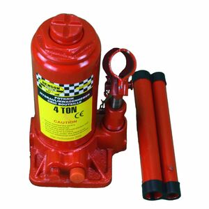 Hydraulik Wagenheber 4,0 Tonnen Tragf�higkeit rot Stempelheber Autoheber kompakt