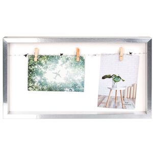 Bilderrahmen 22x39 cm Holzrahmen in Silber Selbstgestalten DIY Aufh�ngen Collage