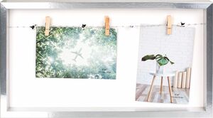 Bilderrahmen 22x39 cm Holzrahmen in Silber Selbstgestalten DIY Aufh�ngen Collage