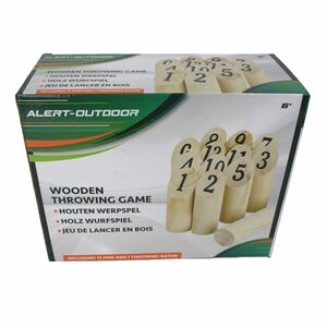 Holzwurfspiel Holz 12Spieler 22tlg. Outdoor Strand Kubb Spiel ab 6 Jahren