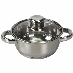 Edelstahl Kochtopf mit Glasdeckel 1,0 bis 5,2 Liter Suppentopf Induktion