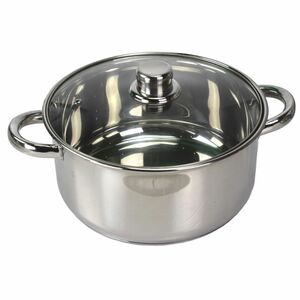 Edelstahl Kochtopf mit Glasdeckel 1,0 bis 5,2 Liter Suppentopf Induktion