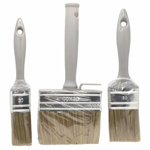 Pinsel Lasurpinsel Flachpinsel Set 3tlg. 30, 50 und 100mm Polyester Borsten grau