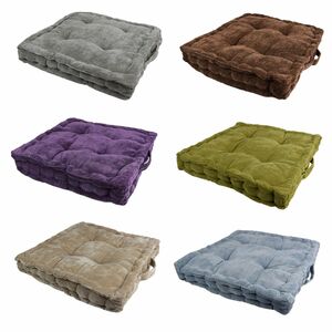 Sitzkissen 40x40x8cm Kissen 4 Punkt Fein-Cord Stuhlkissen verschiedenen Farben