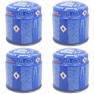 4x Butangas Stechkartusche 190 g f�r Campingkocher Gaskocher EN417 blau