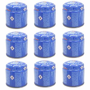 9x Butangas Stechkartusche 190 g fr Campingkocher Gaskocher EN417 blau