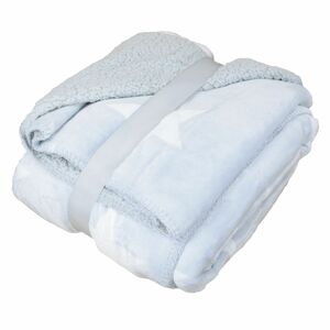 Kuscheldecke 150x200cm mit Flanell und Sherpa Wohndecke mit Sternen in 3 Farben 