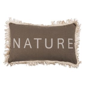Dekokissen Nature 30x50 cm 100% Baumwolle mit Fransen ca. 300g Fllgewicht