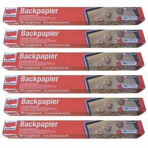 6er Pack quickpack Backpapier Rolle 8m kompostierbar bis 220-C 