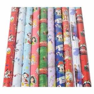 10 Rollen Disney Geschenkpapier im Set Weihnachtsmotiv Frozen Cars Mickey Mouse 