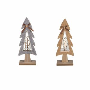 Weihnachtsbaum 40cm mit Stillleben in Grau oder Hellbraun Deko Tannenbaum 