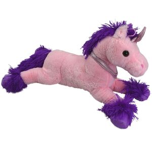 Einhorn Pferd pink rosa lila Pl�schfigur Pl�sch Kuscheltier Puppe Stofftier 50cm