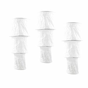 3er Set Papierlampe weiss 25x54cm 3Stufen Papierleuchte Reispapier Lampenschirm Lampion