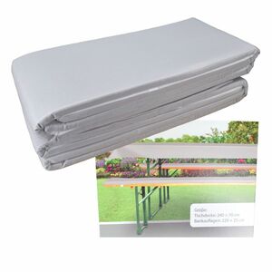 Bierzeltgarnitur Auflagen Set 3-tlg. Bankauflagen Tischdecke Bierbankauflagen