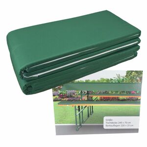 Bierzeltgarnitur Auflagen Set 3-tlg. Bankauflagen Tischdecke Bierbankauflagen