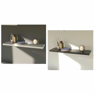 Wandregal 60/80/100 x 23,5 in Schwarz oder Wei inkl. Montagematerial