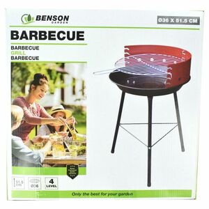 Standgrill H: 51,5 cm 36cm Grillrost mit 4 einstellbare H�hen und Windfangblech
