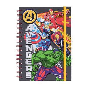 Notizbuch mit Avengers Design im A5 Format mit 80 Seiten Spiralbuch Notizheft