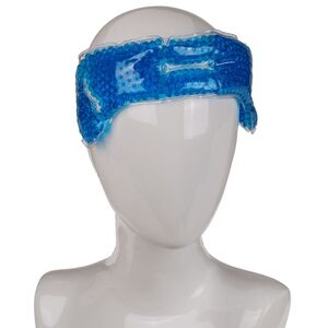 Spa Kopfwickel in Blau ca. 32 x 9,5 cm zum Wrmen und Khlen, verstellbares Band