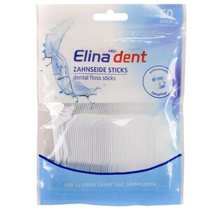 Zahnseide Sticks 50er Elina Dent Zahnstocher, Mundpflege- und Reinigungsstbchen