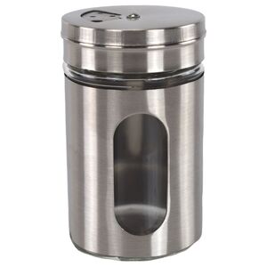Aluminium Streuer f�r Gew�rze, Salz & Pfeffer aus Glas mit verstellbarer �ffnung